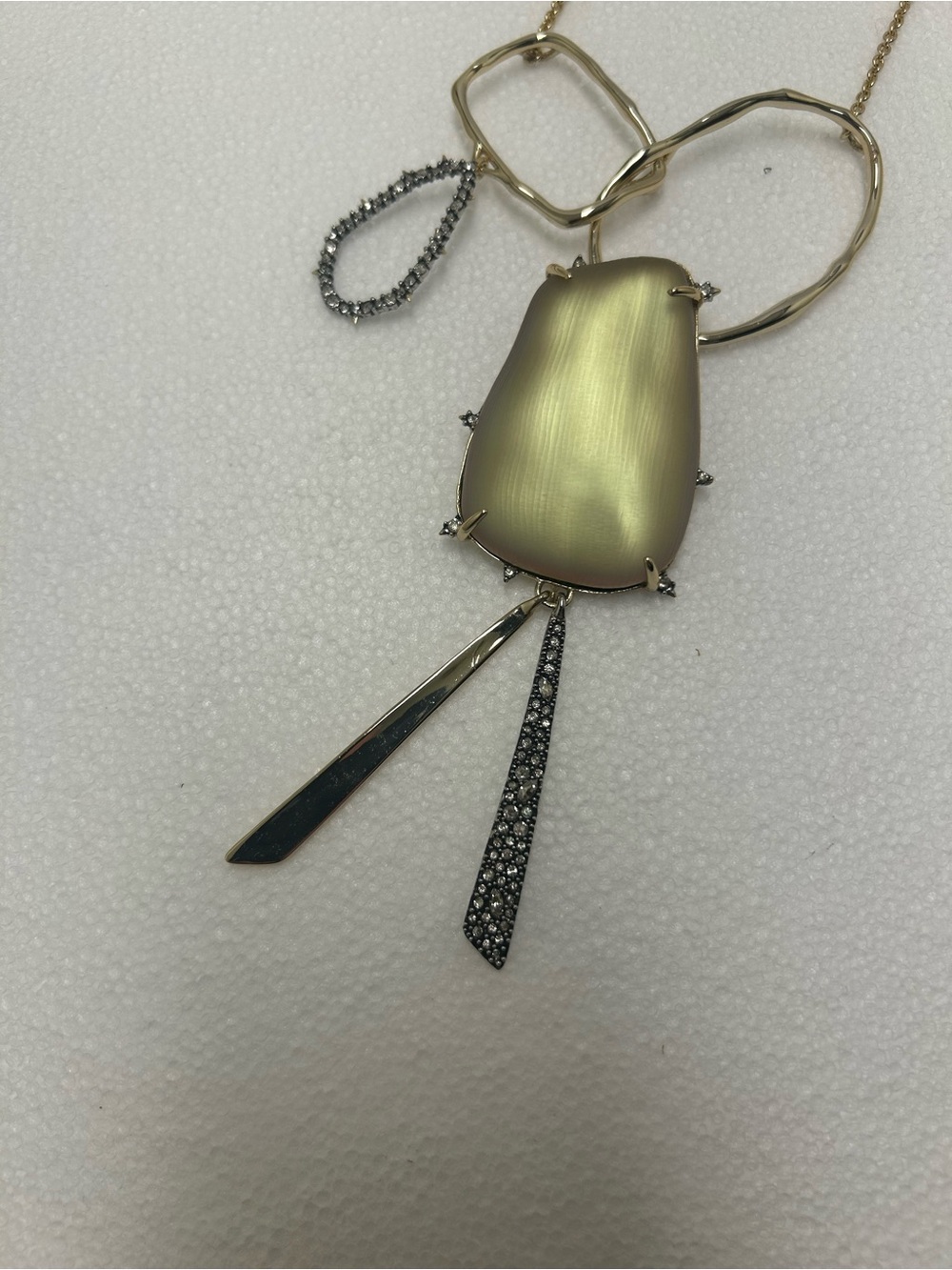 Alexis Bittar Gold-Tone Necklace with Champagne and Clear Crystal Accents - Picture 3 of 7